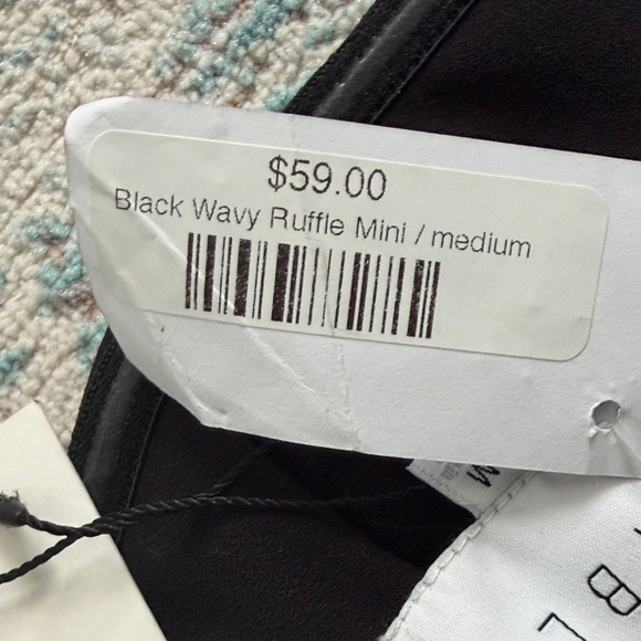 Black Wavy Ruffle Mini Strapless Dress - Picture 4 of 4
